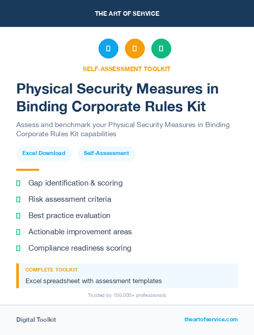 Physical Security Measures in Binding Corporate Rules Kit