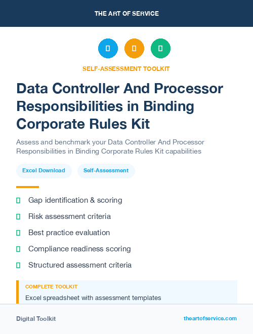 Data Controller And Processor Responsibilities in Binding Corporate Rules Kit
