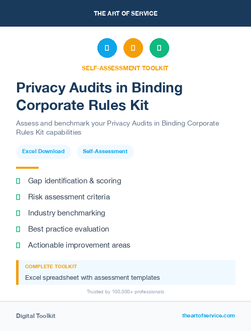 Privacy Audits in Binding Corporate Rules Kit
