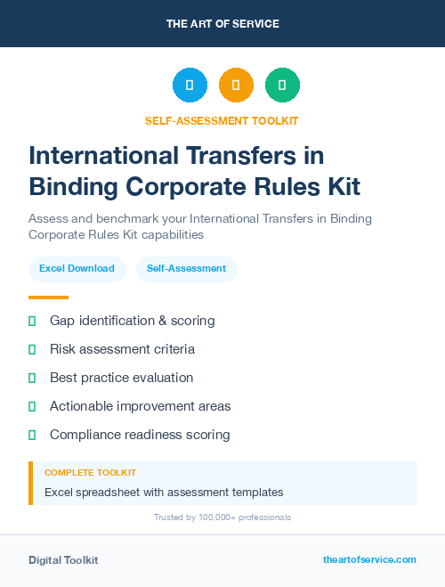 International Transfers in Binding Corporate Rules Kit