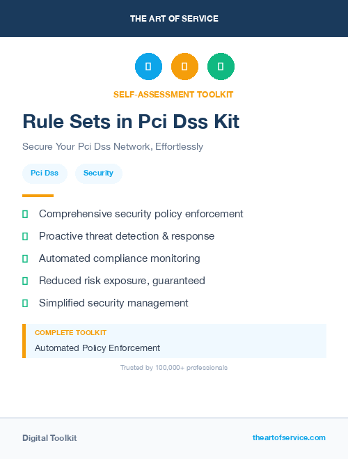 Rule Sets in Pci Dss Kit