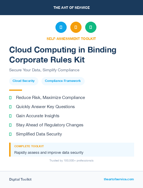 Cloud Computing in Binding Corporate Rules Kit