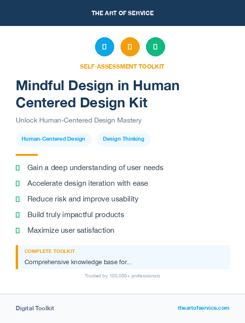 Mindful Design in Human Centered Design Kit