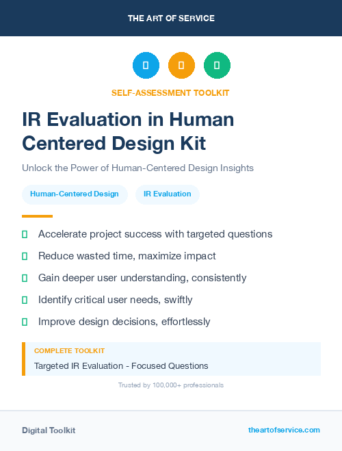 IR Evaluation in Human Centered Design Kit