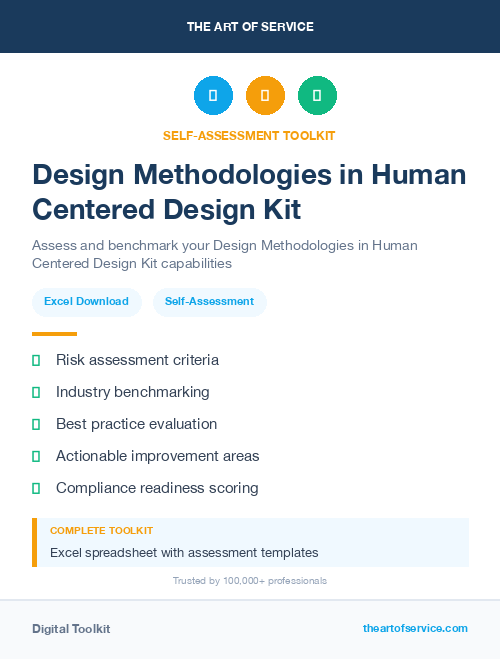 Design Methodologies in Human Centered Design Kit