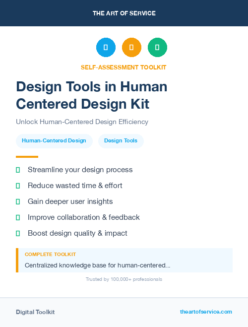 Design Tools in Human Centered Design Kit