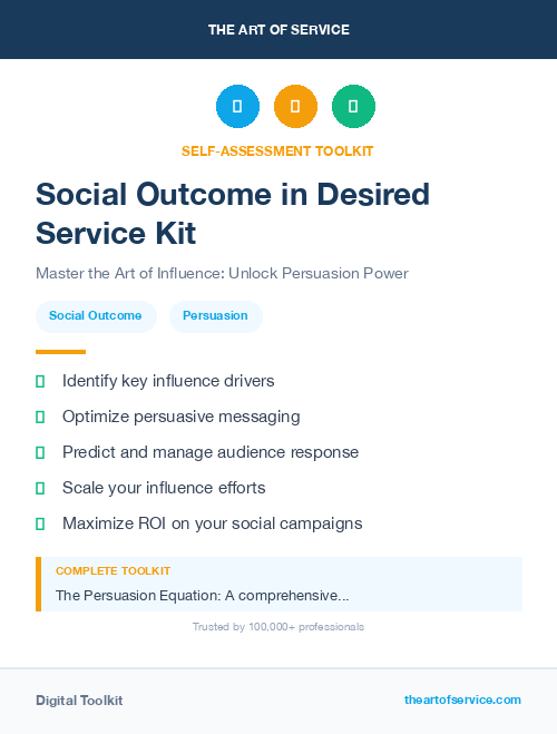 Social Outcome in Desired Service Kit