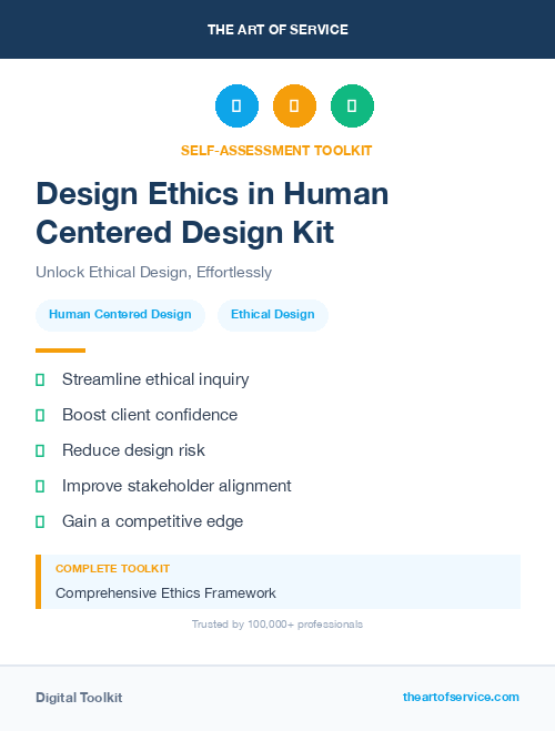 Design Ethics in Human Centered Design Kit