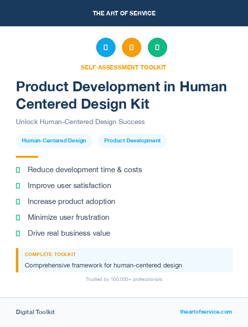 Product Development in Human Centered Design Kit