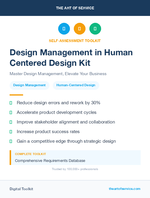 Design Management in Human Centered Design Kit