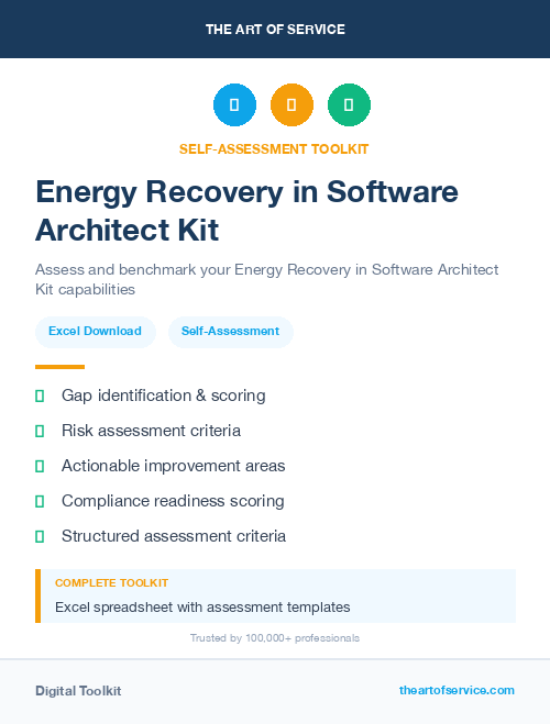 Energy Recovery in Software Architect Kit
