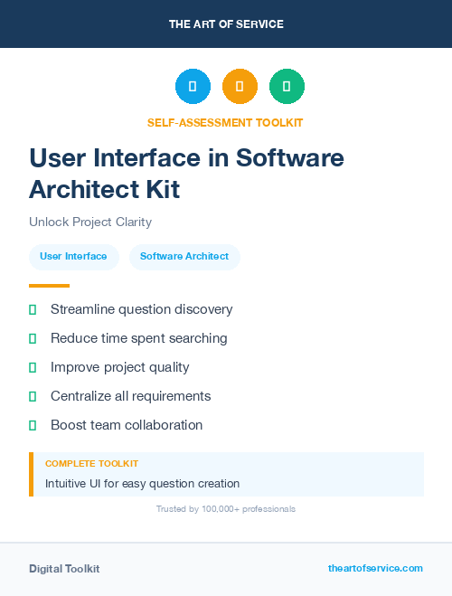 User Interface in Software Architect Kit