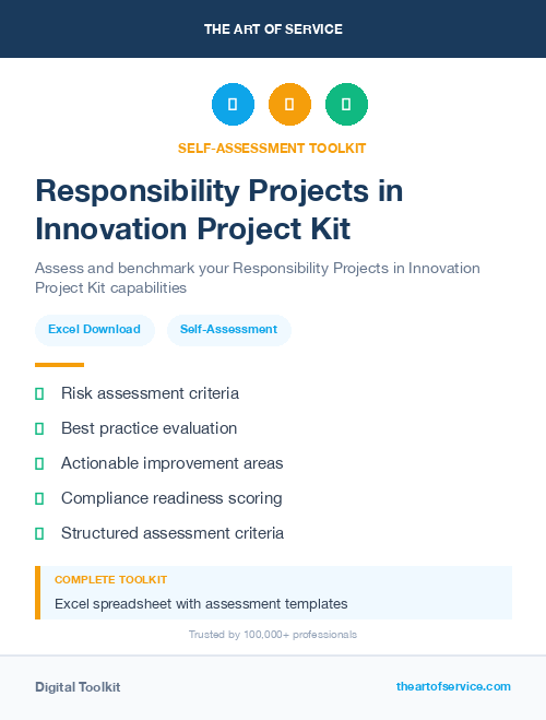 Responsibility Projects in Innovation Project Kit