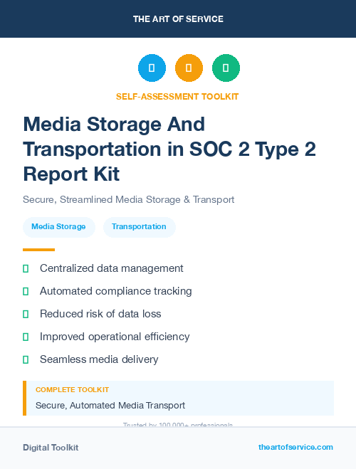 Media Storage And Transportation in SOC 2 Type 2 Report Kit