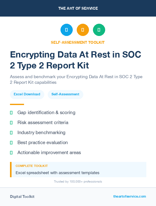 Encrypting Data At Rest in SOC 2 Type 2 Report Kit