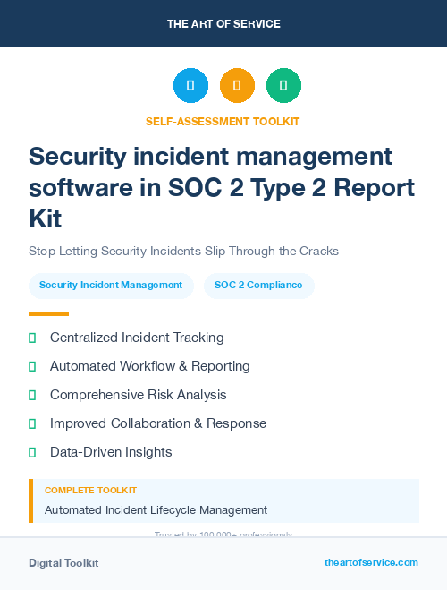 Security incident management software in SOC 2 Type 2 Report Kit