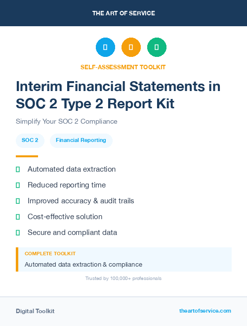 Interim Financial Statements in SOC 2 Type 2 Report Kit