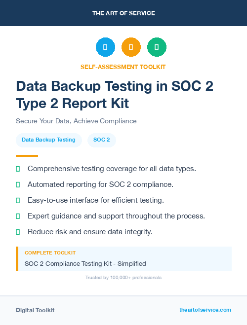 Data Backup Testing in SOC 2 Type 2 Report Kit