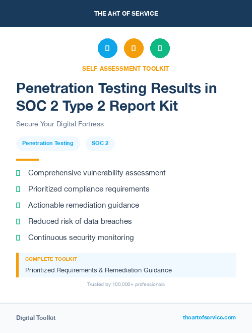 Penetration Testing Results in SOC 2 Type 2 Report Kit