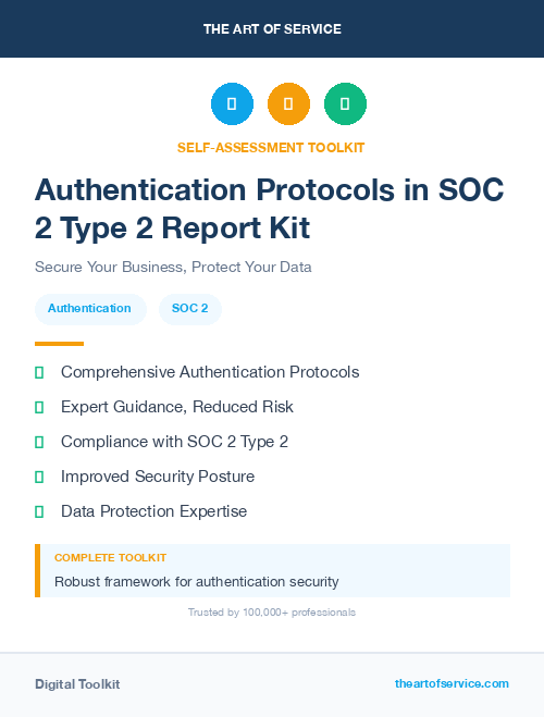 Authentication Protocols in SOC 2 Type 2 Report Kit