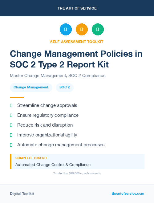 Change Management Policies in SOC 2 Type 2 Report Kit