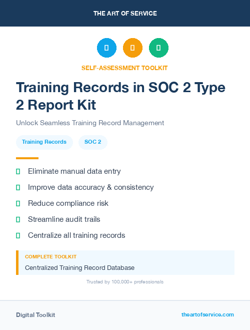 Training Records in SOC 2 Type 2 Report Kit
