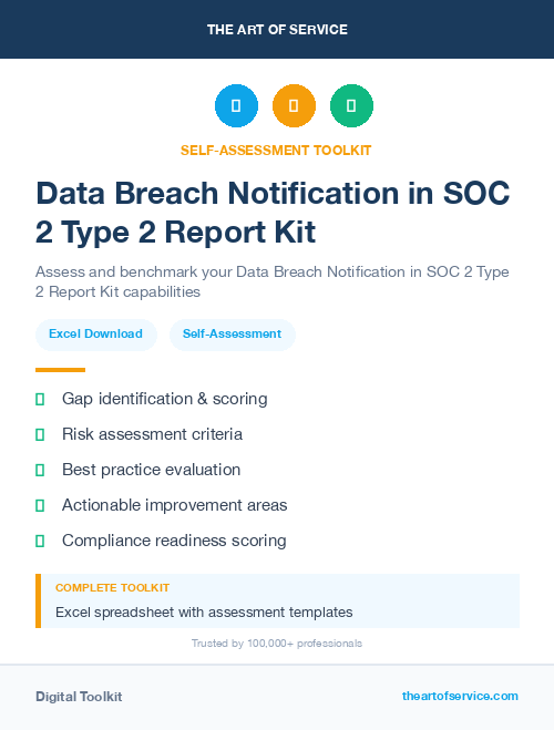 Data Breach Notification in SOC 2 Type 2 Report Kit