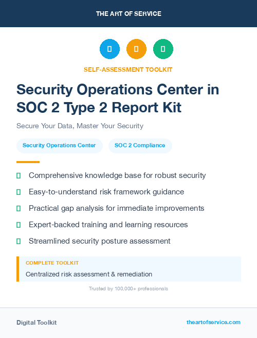 Security Operations Center in SOC 2 Type 2 Report Kit