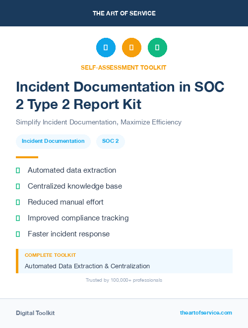 Incident Documentation in SOC 2 Type 2 Report Kit