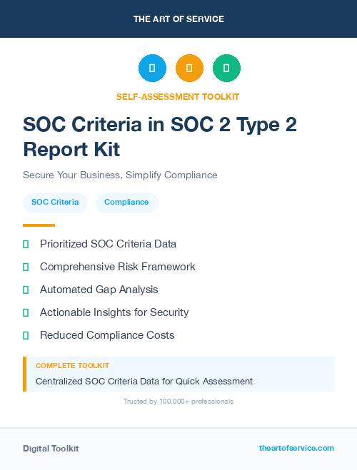 SOC Criteria in SOC 2 Type 2 Report Kit