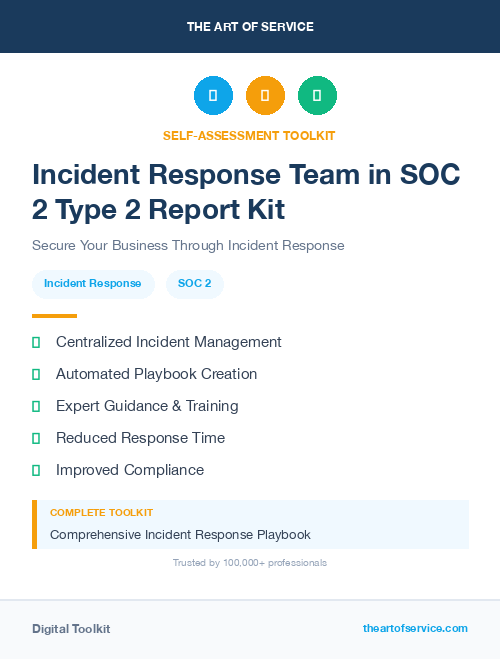 Incident Response Team in SOC 2 Type 2 Report Kit