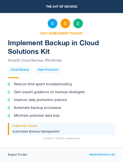 Implement Backup in Cloud Solutions Kit