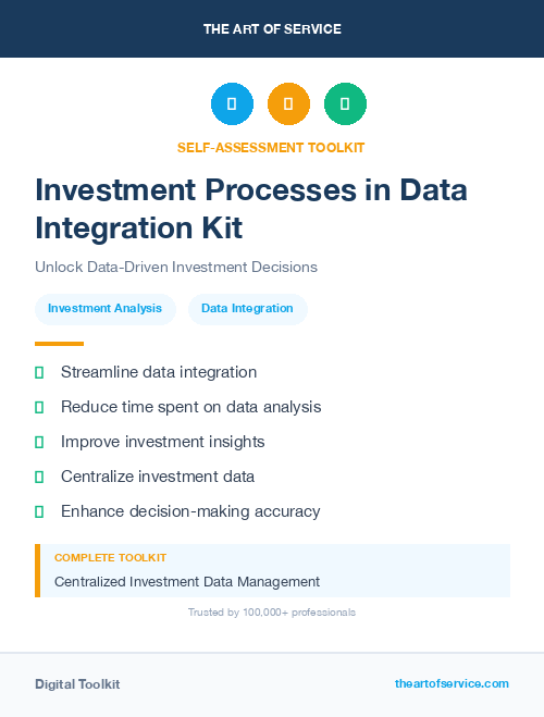 Investment Processes in Data Integration Kit