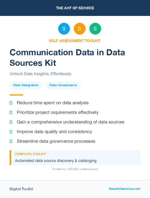 Communication Data in Data Sources Kit