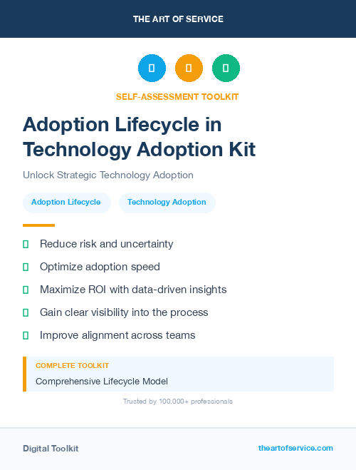 Adoption Lifecycle in Technology Adoption Kit
