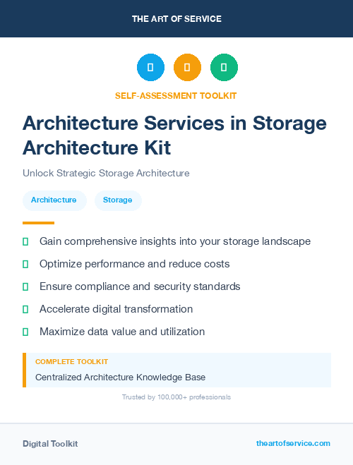 Architecture Services in Storage Architecture Kit