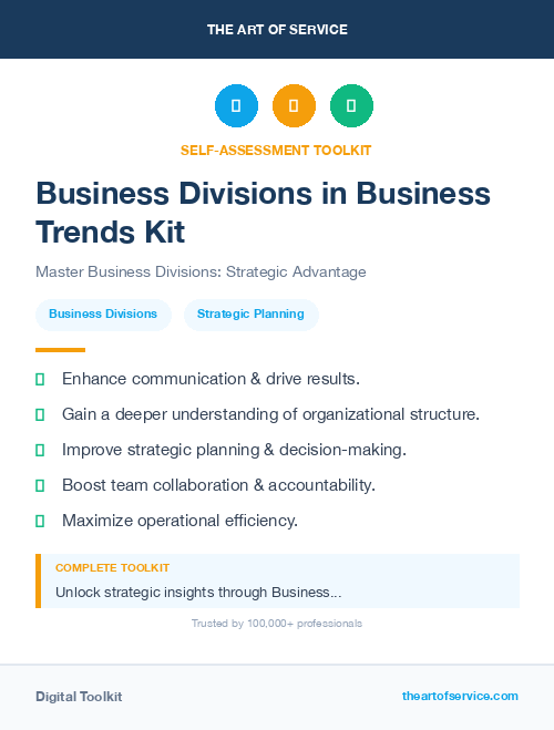 Business Divisions in Business Trends Kit