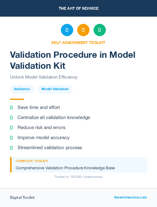Validation Procedure in Model Validation Kit