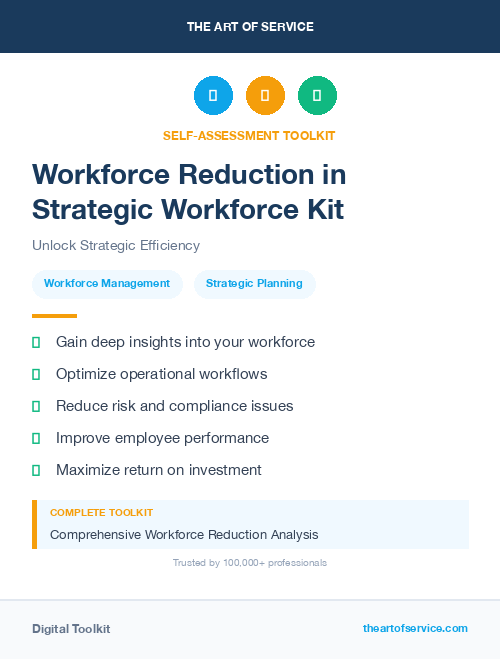 Workforce Reduction in Strategic Workforce Kit