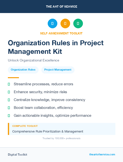 Organization Rules in Project Management Kit