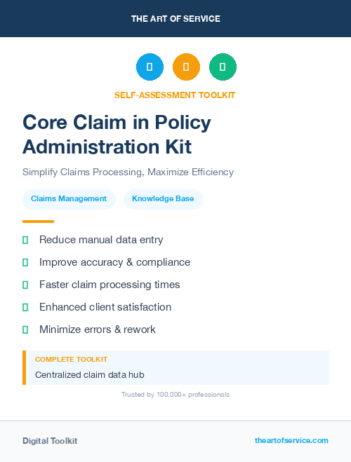Core Claim in Policy Administration Kit