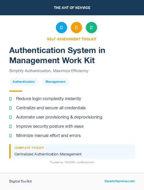 Authentication System in Management Work Kit