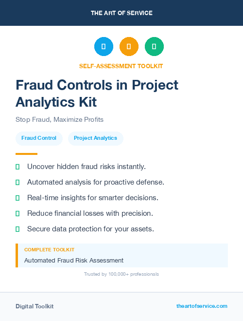 Fraud Controls in Project Analytics Kit