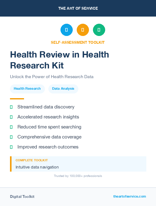 Health Review in Health Research Kit
