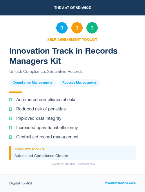 Innovation Track in Records Managers Kit