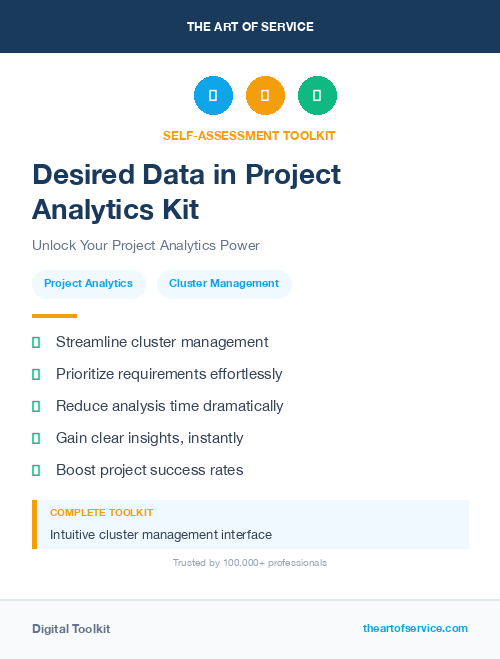 Desired Data in Project Analytics Kit