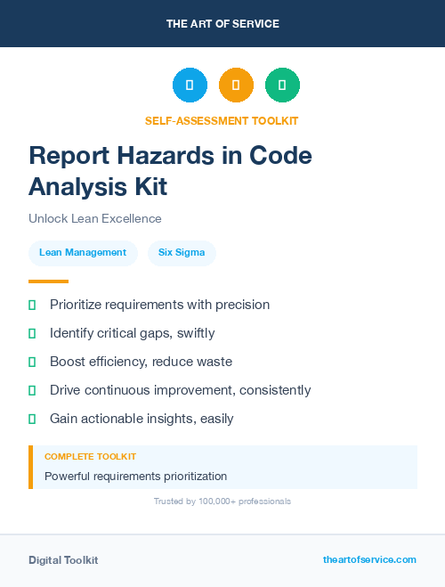 Report Hazards in Code Analysis Kit