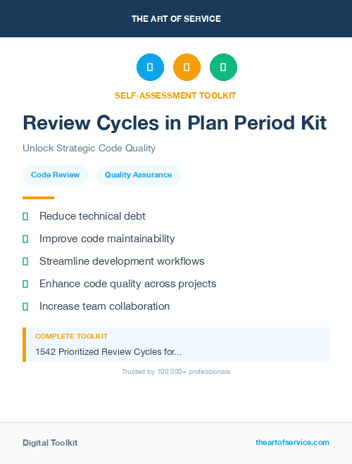 Review Cycles in Plan Period Kit