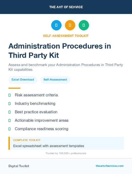 Administration Procedures in Third Party Kit