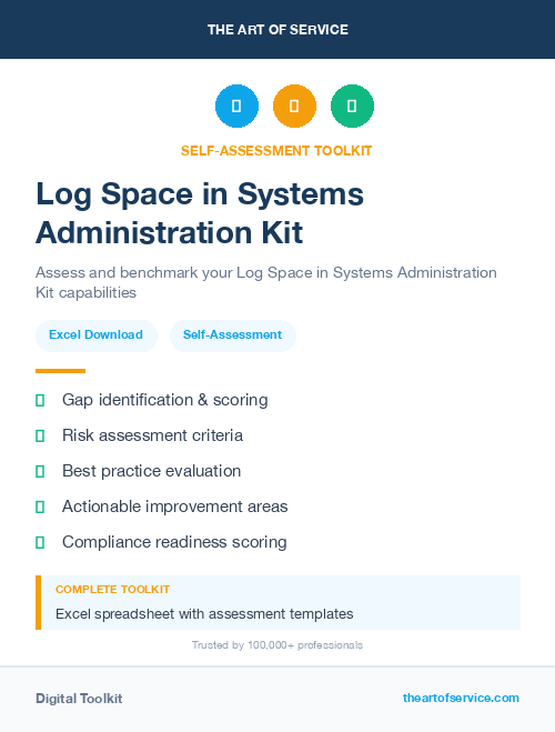 Log Space in Systems Administration Kit